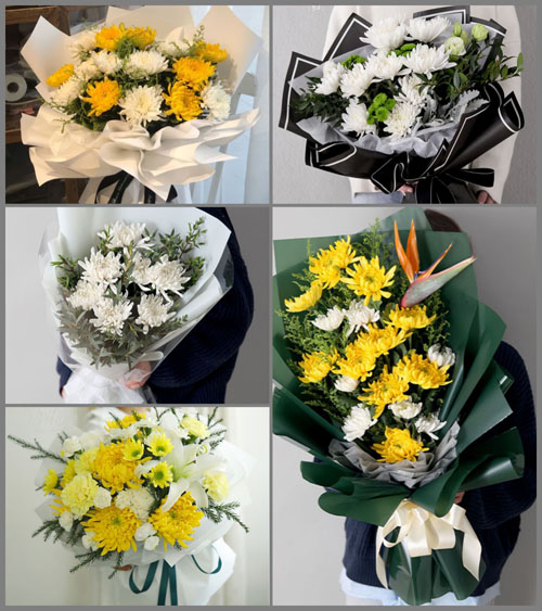 山东青岛莱西市店埠镇桃花寨子村白事花束代送