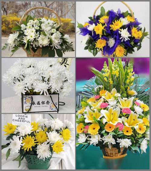 山东青岛莱西市店埠镇桃花寨子村白事提篮配送
